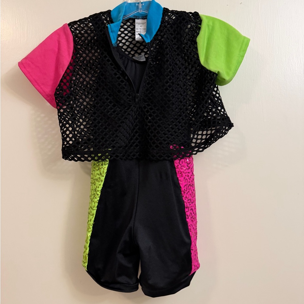 Colorful Mesh Dance Outfit